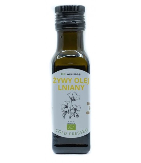 Żywy olej Lniany BIO - W Zielone 100 ml