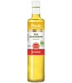 Olej Słonecznikowy do smażenia tłoczony na zimno BIO - OLANDIA 500 ml