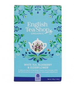 Herbata biała z dzikim bzem i borówką BIO (20 x 2 g) - ENGLISH TEA SHOP ORGANIC 40 g