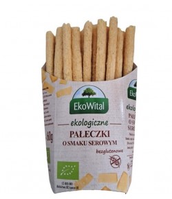 Pałeczki o smaku serowym bezglutenowe BIO - EkoWital  60 g