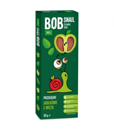 Przekąska Jabłko Mięta bez dodatku cukru bezglutenowa - BOB SNAIL 30 g