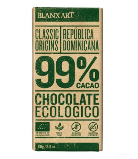 Czekolada gorzka 99% DOMINIKANA BIO - BLANXART 80 g