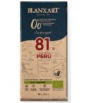 Czekolada gorzka 81% PERU bez dodatku cukrów i słodzików BIO - BLANXART 80 g