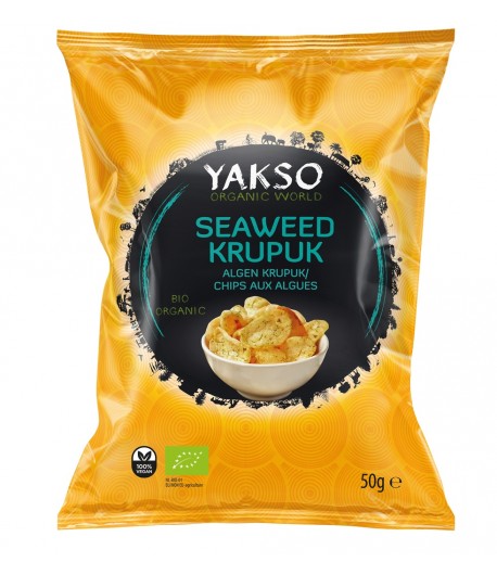 Prażynki z Algami WAKAME (KRUPUK) BIO - YAKSO 50 g