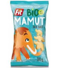 MAMUT Chrupki kukurydziane z solą morską bezglutenowe BIO - Bio Mamut 50 g