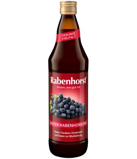 Sok z CZERWONYCH WINOGRON z Żelazem - RABENHORST 750 ml