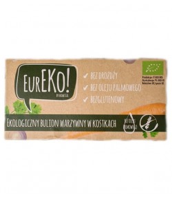 Bulion warzywny w kostkach bez drożdży, bez oleju palmowego BEZGLUTENOWY BIO - EUREKO 100 g