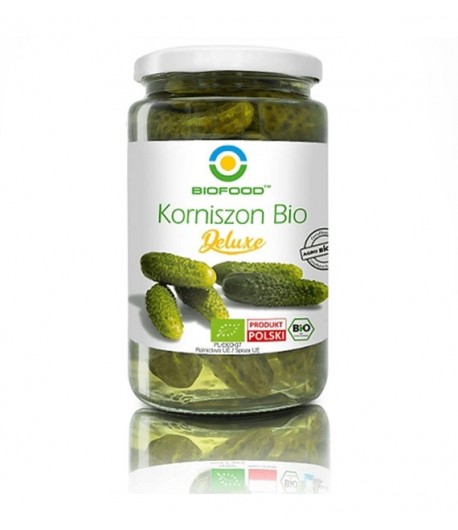 Ogórki Korniszony BEZGLUTENOWE BIO - BIO FOOD  750 g (400 g)