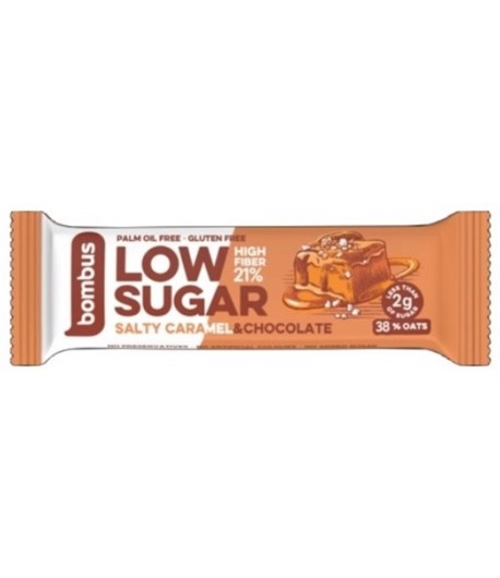 Baton Low Sugar słony karmel - czekolada bezglutenowy - bombus 40 g