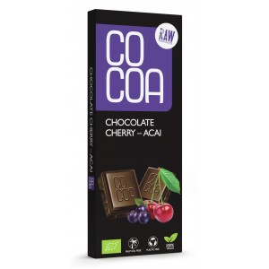 Czekolada SUROWA WIŚNIA - ACAI BIO - COCOA 40 g