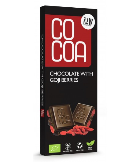 Czekolada surowa z JAGODAMI GOJI BIO - COCOA 40 g