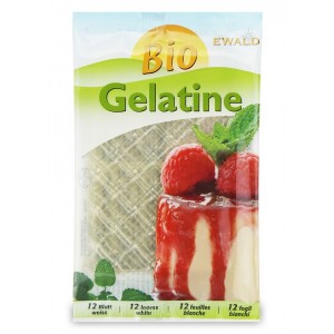 Żelatyna w listkach (12 listków) BIO - EWALD 20 g