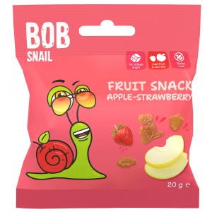 Żelki Jabłko - Truskawka bez żelatyny bezglutenowe - BOB SNAIL 20 g