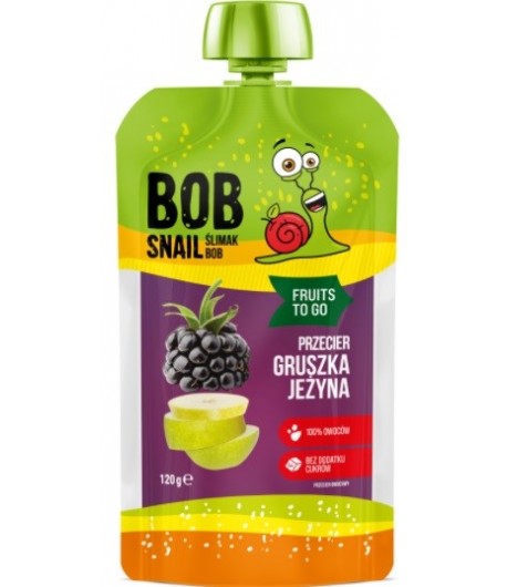 Smoothie gruszka - jeżyna bez dodatku cukru - BOB SNAIL 120 g