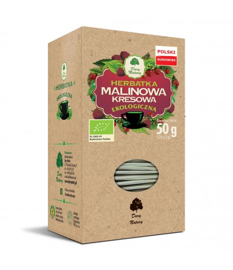 Malinowa herbatka kresowa ekologiczna (25x2g) BIO - Dary Natury 50 g