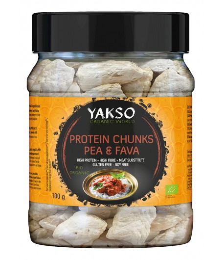 Zamiennik mięsa z białka Grochu i Bobu bezglutenowy BIO - YAKSO 100 g