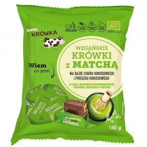 Krówki z Matchą bezmleczne bezglutenowe BIO - ME GUSTO 150 g