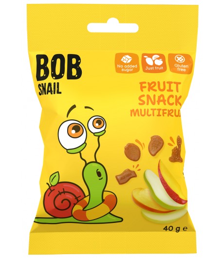 Żelki wieloowocowe bez żelatyny bezglutenowe - BOB SNAIL 40 g