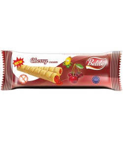 Rurki kukurydziane z kremem o smaku Wiśniowym bezglutenowe - BALILA 18 g