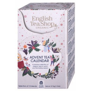 Kalendarz adwentowy zestaw herbatek biały 25 sasz. BIO - English Tea Shop Organic 37,5 g
