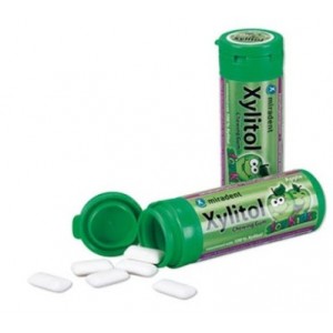 Xylitol Jabłkowa guma do żucia dla dzieci z ksylitolem (30szt. w tubie) - Miradent 30 g