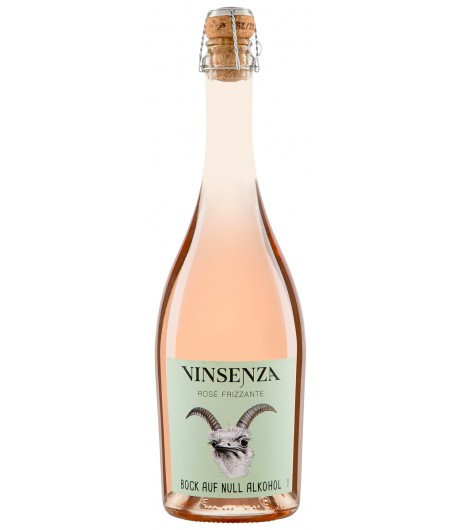 Wino bezalkoholowe FRIZZANTE Różowe słodkie musujące BIO - VINSENZA 750 ml
