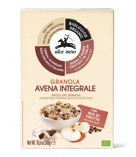 Granola z MIODEM I OWOCAMI BIO - alce nero 300 g