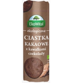 Ciastka kakaowe z kawałkami czekolady BIO - EkoWital 250 g