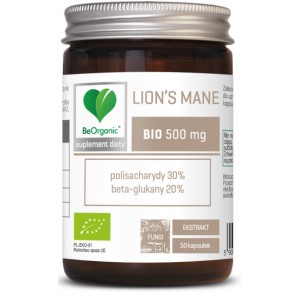 Lion’s Mane ekstrakt 30/20 500mg BIO - BeOrganic 50 kapsułek