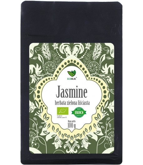 JASMINE Herbata zielona liściasta BIO  - ECOBLIK 100 g