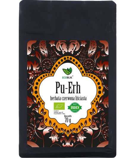 PU-ERH Herbata czerwona liściasta BIO  - ECOBLIK 70 g
