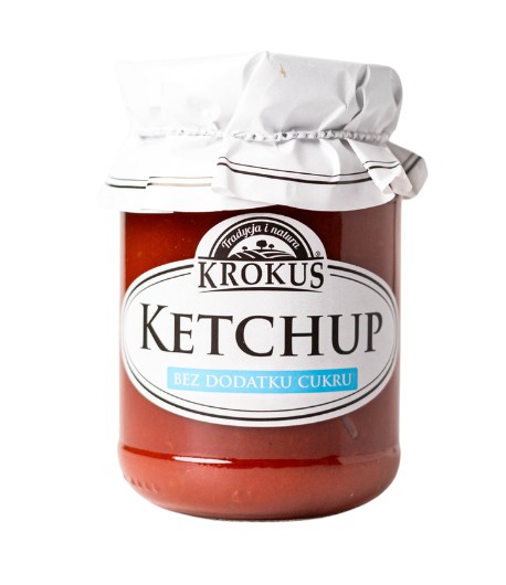 KETCHUP bez dodatku cukrów bezglutenowy - KROKUS 180 g
