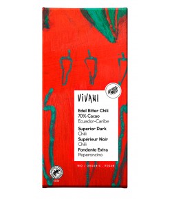 Czekolada gorzka z Chili BIO - VIVANI 80 g