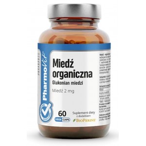 MIEDŹ ORGANICZNA (2 mg) BEZGLUTENOWA - PHARMOVIT 60 KAPSUŁEK