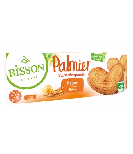 PALMIERY Ciastka francuskie maślane BIO - BISSON 100 g