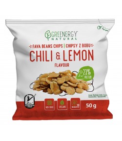 Chipsy proteinowe z BOBU o smaku Chili i Cytryny - GREENERGY 50 g