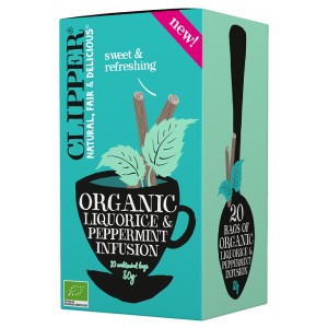Herbatka z LUKRECJĄ I MIĘTĄ PIEPRZOWĄ BIO (20 x 1,5 g)  - CLIPPER 30 g