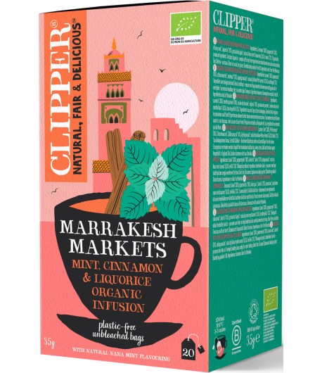 HERBATKA Z MIĘTĄ, CYNAMONEM I LUKRECJĄ (MARRAKESH MARKETS) BIO (20 x 1,75 g) - CLIPPER 35 g