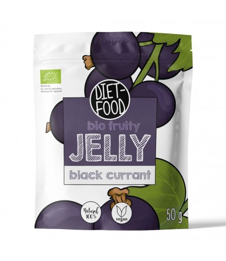 Żelki CZARNA PORZECZKA bez żelatyny BIO - DIET-FOOD 50 g