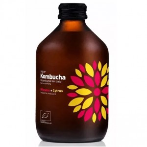 KOMBUCHA Z HIBISKUSEM I CYTRUSAMI BEZGLUTENOWA BIO - VIGO 330 ml