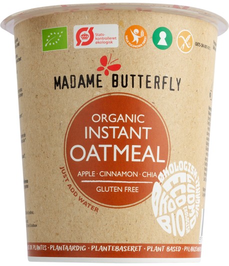 Owsianka błyskawiczna JABŁKO - CYNAMON - CHIA bezglutenowa BIO - MADAME BUTTERFLY 55 g