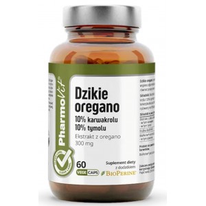 Dzikie Oregano EKSTRAKT (300 mg) bezglutenowy - PHARMOVIT 60 kapsułek