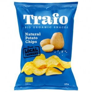 Chipsy ziemniaczane naturalne solone BIO - TRAFO 125 g