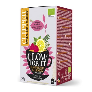 Herbatka o smaku Malinowo - Cytrynowym na piekna skórę(GLOW FOR IT) (15 x 2 g) BIO - CLIPPER 30 g