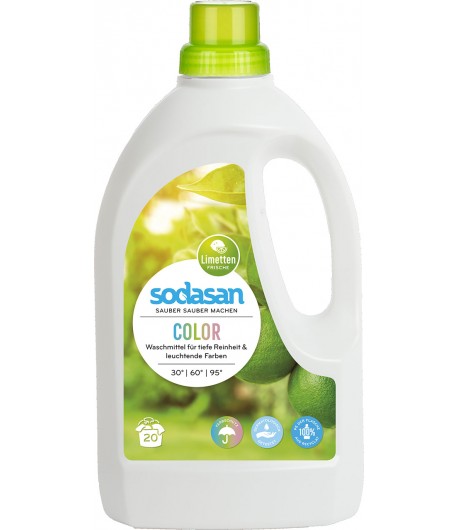 Ekologiczny Limonkowy płyn do prania Color - Sodasan 1,5 l