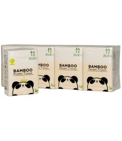8-pack bambusowych kieszonkowych chusteczek higienicznych - ZUZii
