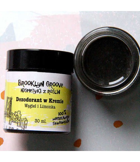 Dezodorant w kremie Węgiel i Limonka - Brooklyn Groove 30 ml
