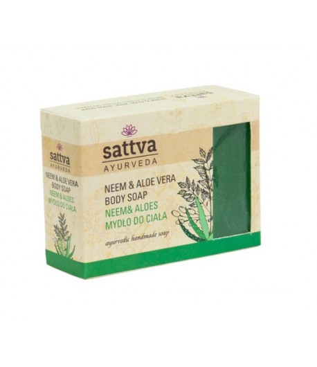 Mydło glicerynowe Neem i Aloes - Sattva - 125 g