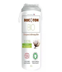 Płatki kosmetyczne z bawełny ekologicznej okrągłe - 80 szt. Bocoton