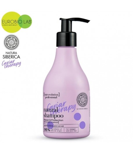 Naturalny szampon do włosów zniszczonych i matowych Caviar Therapy - Regeneracja i ochrona - Natura Siberica 245 ml